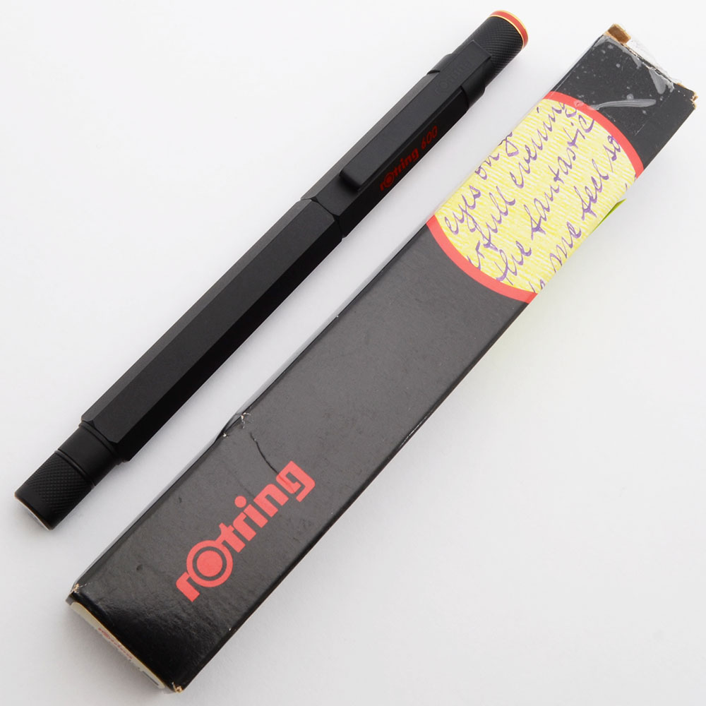 Rotring 600 Fountain Pen 2nd Gen, Matte Black w Gold Highlights, C/C